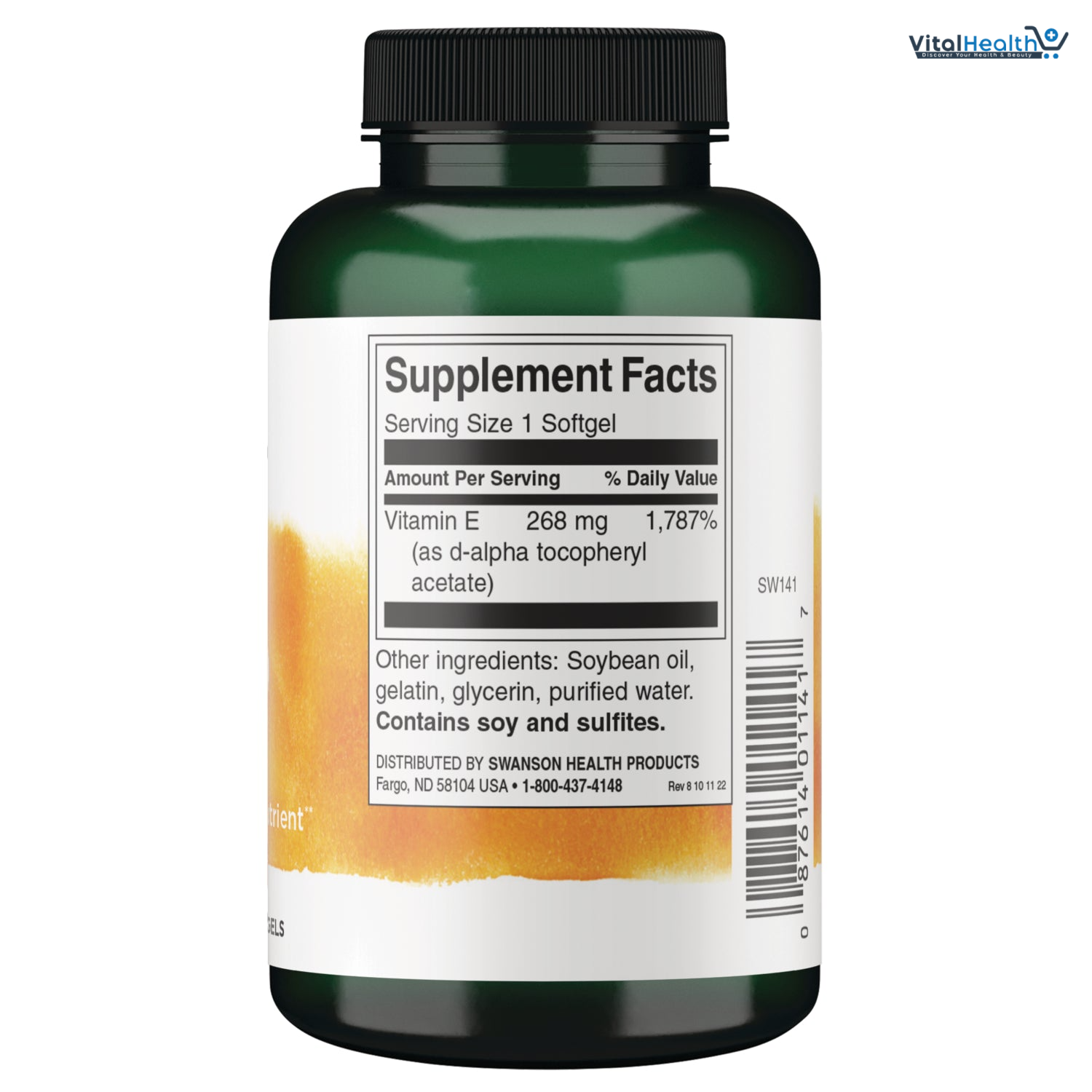 Swanson Natural Vitamin E 400 IU - Dietary Supplement for Daily Antioxidant Support - Can Support Immune System - Essential Nutrient and Vitamin Supplement (268 mg, 100 Softgels) thumbnail 2