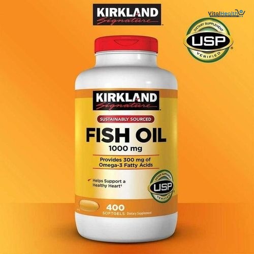 Kirkland Signature Omega-3 Fish Oil 400 Softgels Concentrate 1000 mg Fish Oil with 30% Omega-3s thumbnail 3