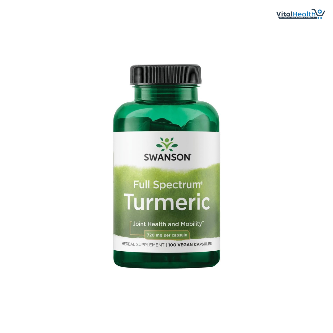 Swanson Full Spectrum Turmeric - Herbal Supplement Supporting Joint Health &amp; Mobility - Natural Formula Supporting Digestive Health - (100 Capsules, 720mg Each) thumbnail 2
