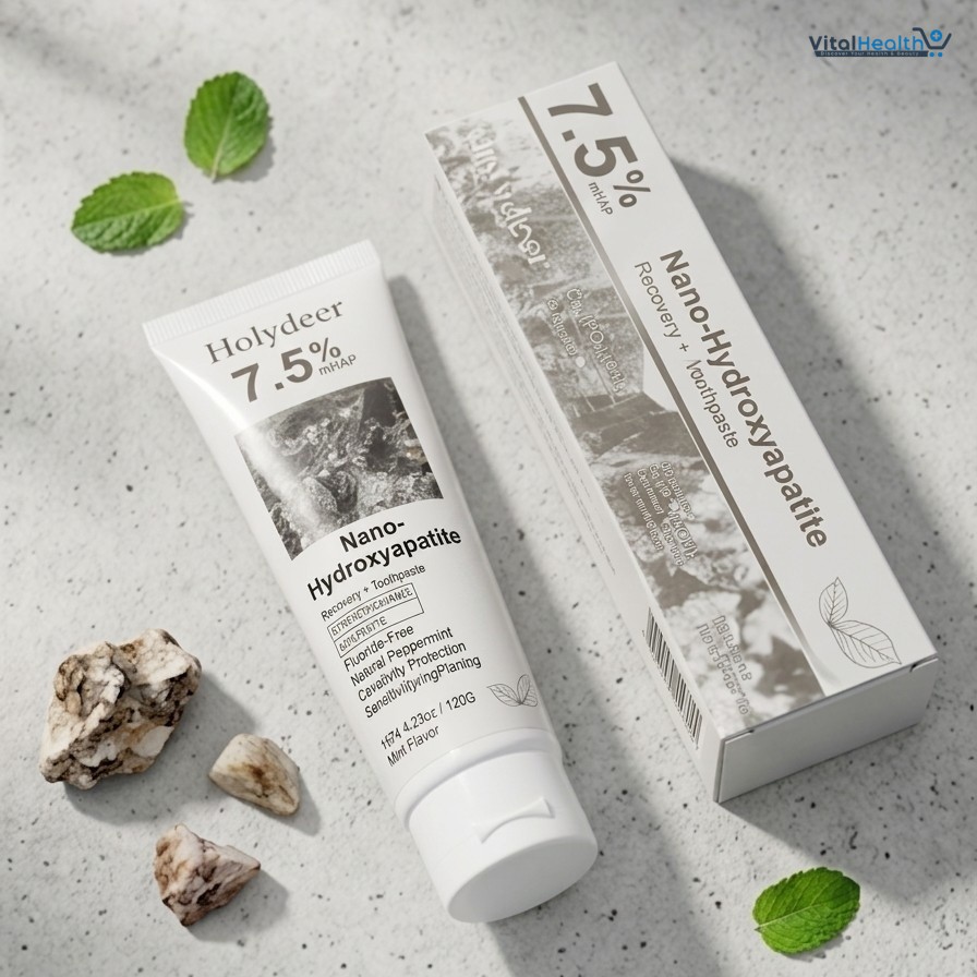 Holydeer Recovery Toothpaste | 7.5% Nano-Hydroxyapatite For Enamel Repair &amp; Whitening 120g thumbnail 2