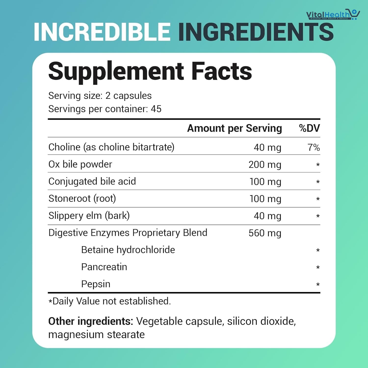 Dr. Berg Gallbladder Formula Extra Strength - with Ox Bile Powder and Conjugated Bile Acid - Digestive Enzymes Proprietary Blend - Full 45-Day Supply - 90 Vegetable Capsules thumbnail 3