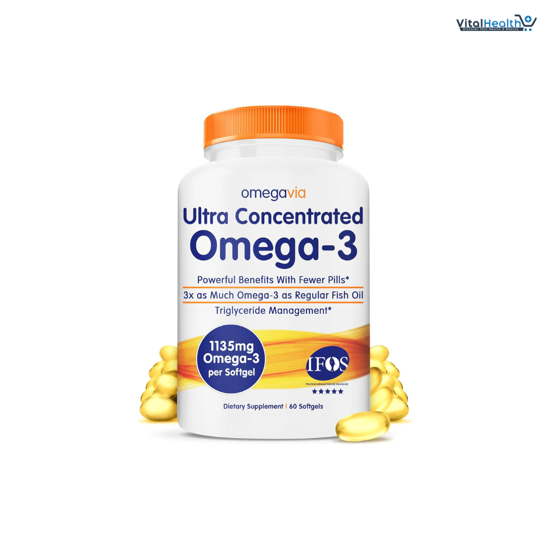 OmegaVia Ultra Concentrated Omega 3 Fish Oil Burpless, 60 Softgels, Triple Strength Omega 3 Fish Oil Supplements, 1135 mg Pure Omega3, No Fishy Burps, High EPA DHA DPA thumbnail 7