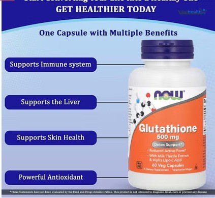 NOW Foods Glutathione 500mg _ Detox Support thumbnail 4