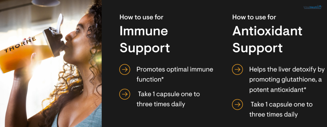 THORNE - Vitamin C 500 mg - Blend of Vitamin C and Citrus Bioflavonoids from Oranges - Supports Immune System, Cellular Energy Production &amp; Collagen Production* - Third-Party Certified - 90 Servings thumbnail 4