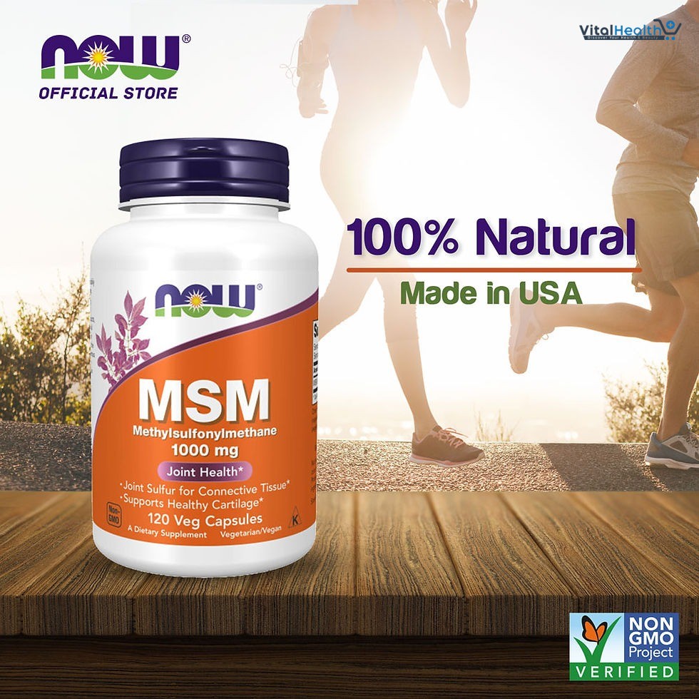 NOW Foods Supplements, MSM (Methylsulfonylmethane) 1,000 mg, Joint Health, 120 Veg Capsules thumbnail 3