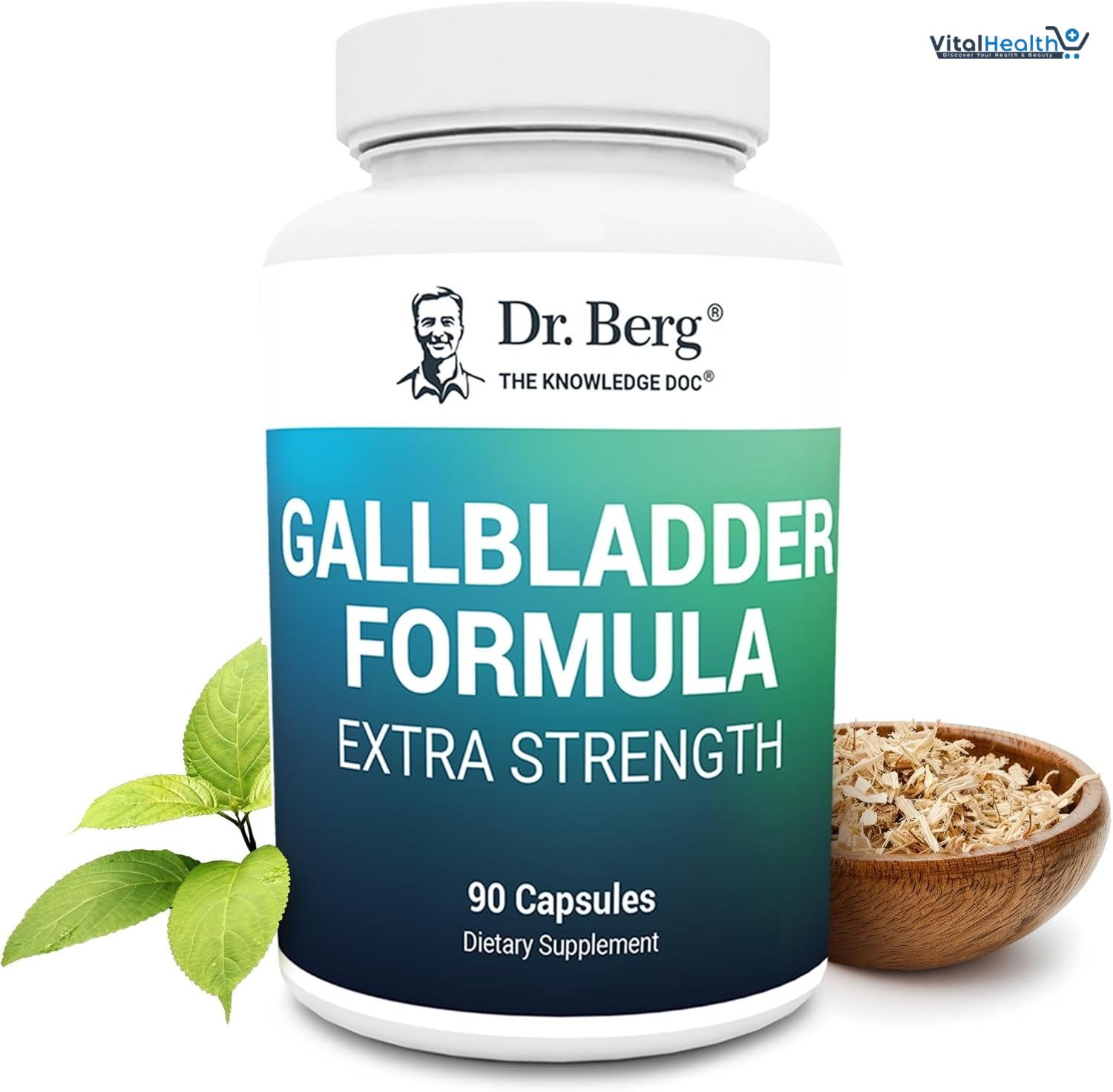 Dr. Berg Gallbladder Formula Extra Strength - with Ox Bile Powder and Conjugated Bile Acid - Digestive Enzymes Proprietary Blend - Full 45-Day Supply - 90 Vegetable Capsules thumbnail 7