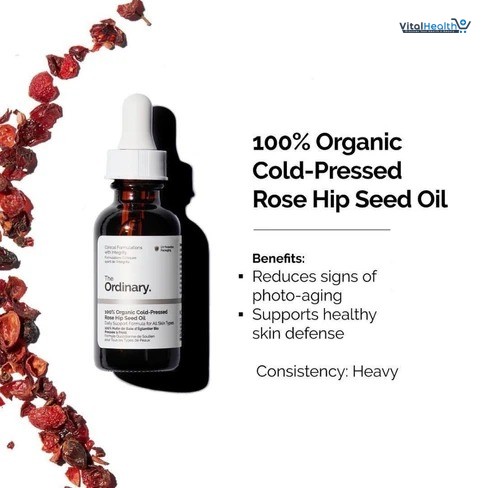 The Ordinary 100% Organic Cold-Pressed Rose Hip Seed Oil, Addresses Signs of Aging by Improving the Appearance of Uneven Skin Tone, Supporting Skin Elasticity, 1 Fl Oz thumbnail 4