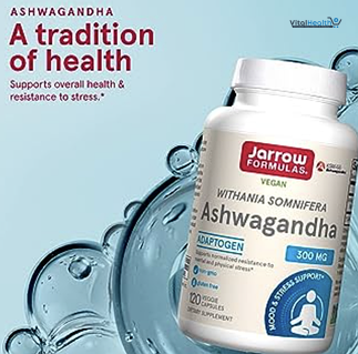 Jarrow Formulas Ashwagandha Capsules, 300 mg Supplement Supports Normalized Resistance to Mental and Physical Stress, 120 Veggie Capsules, 60 Day Supply thumbnail 8