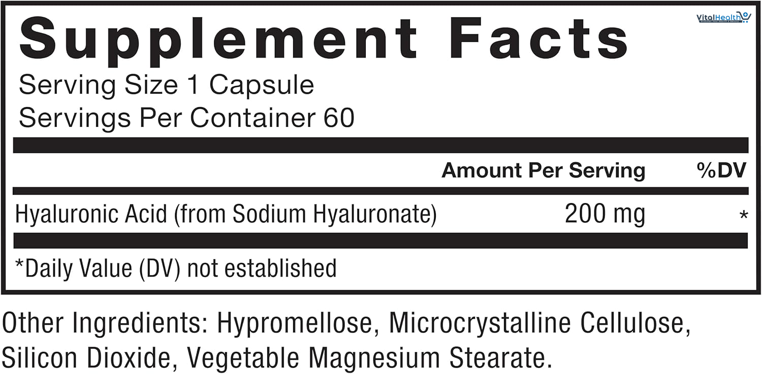 Force Factor Hyaluronic Acid Supplements, Hyaluronic Acid Capsules for Joint Health and Skin Hydration, Joint Health Supplement for Women and Men, High Potency, Vegan, 60 Capsules thumbnail 6