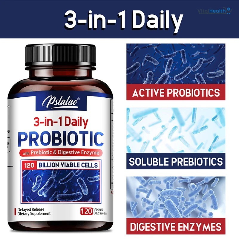 Pslalae Probiotic Capsules - Prebiotics/Probiotics, Digestive Immune Health, Gut Health thumbnail 2