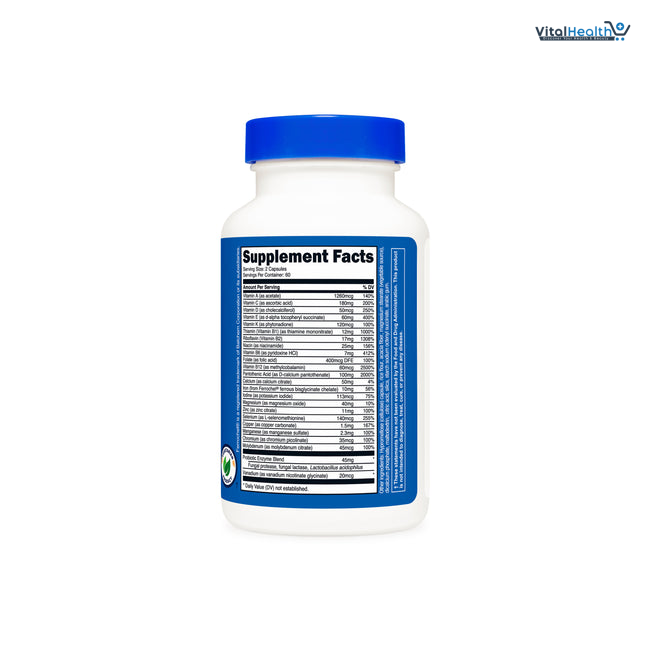 Nutricost Multivitamin with Probiotics 120 Vegetarian Capsules - Packed with Vitamins &amp; Minerals thumbnail 2