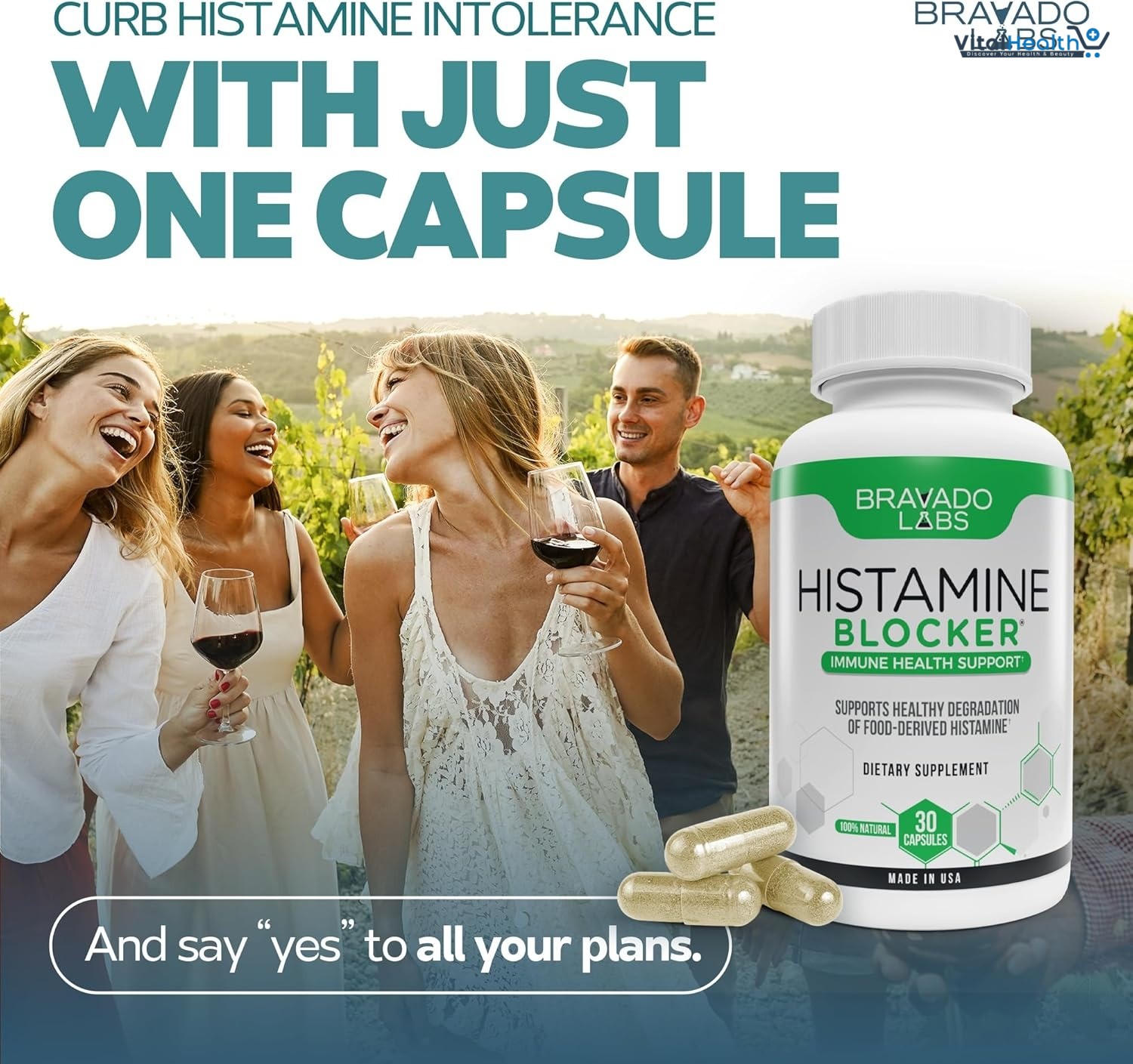DAO Enzyme Supplements Histamine Blocker – Natural Digestive Aid with Vitamin C thumbnail 4
