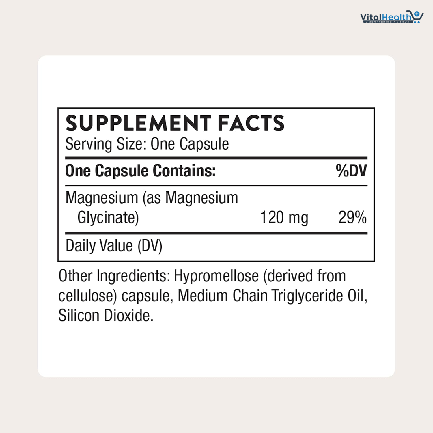 THORNE Magnesium Glycinate 120mg | Chelated Magnesium Capsules 90 Servings thumbnail 4