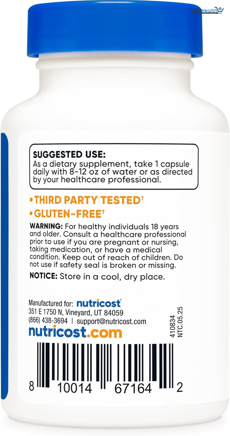Nutricost CoQ10 100mg, 60 Vegetarian Capsules, 60 Servings - Coenzyme Q10 thumbnail 4