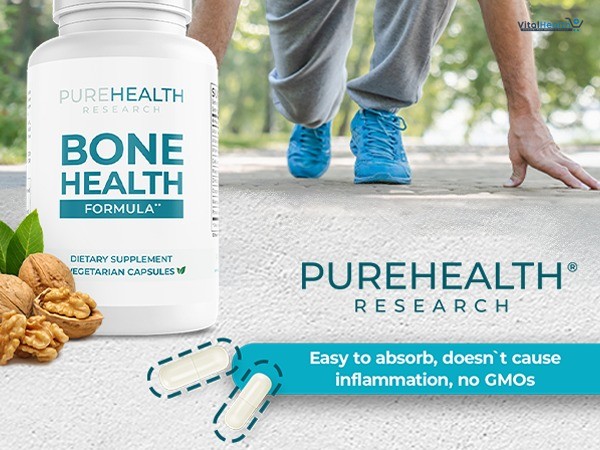 PUREHEALTH RESEARCH Bone Health Formula Calcium &amp; Magnesium Supplement - with Iron, Zinc, Copper, Vitamin D, C, K2 &amp; More - Bone &amp; Joints Vitamins for Women &amp; Men, 150 Capsules thumbnail 11