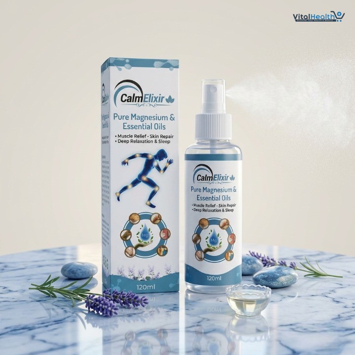 CalmElixir Magnesium Spray With Essential Oils For Muscle Relief Skin Repair Relaxation 120ml thumbnail 3