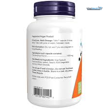 NOW Supplements, Taurine 1,000 mg, Double Strength, Nervous System Health, 100 Veg Capsules thumbnail 2