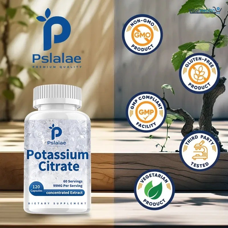 Pslalae Potassium Citrate 99 Mg Capsules Supports Electrolyte Balance and Normal PH thumbnail 3