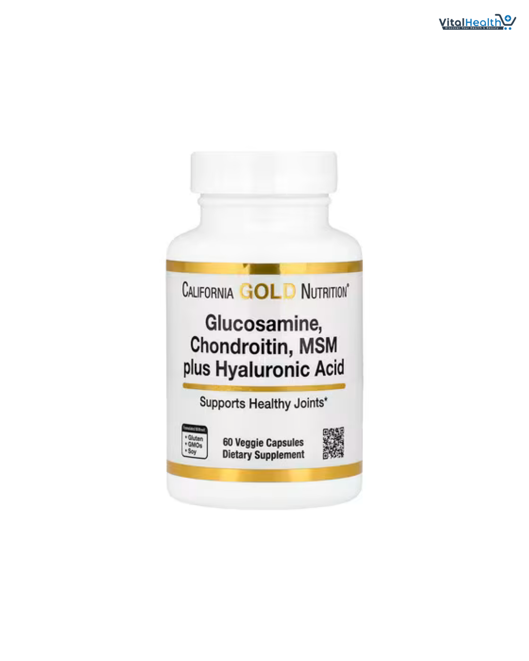 California Gold Nutrition, Glucosamine, Chondroitin, MSM plus Hyaluronic Acid 60 Capsules thumbnail 3