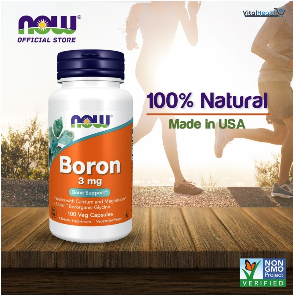 NOW Supplements, Boron 3 mg (Bororganic Glycine), Structural Support*, 250 Veg Capsules thumbnail 4