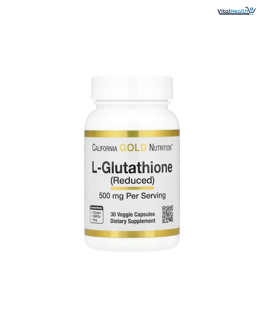 California Gold Nutrition, L-Glutathione (Reduced), 500 mg, 30 Veggie Capsules thumbnail 3