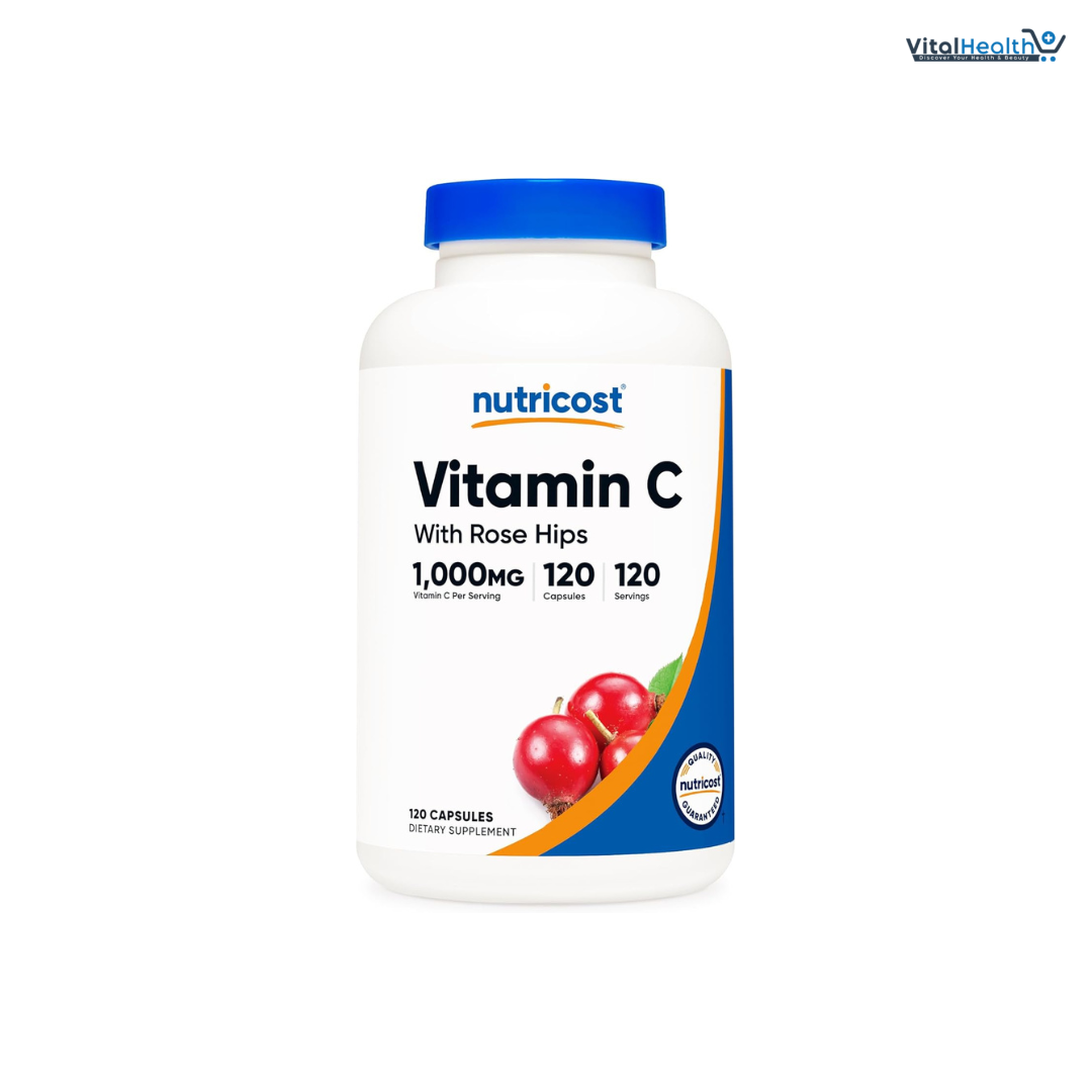 Nutricost Vitamin C with Rose Hips 1025mg, 120 Capsules - Vitamin C 1000mg, Rose Hips 25mg thumbnail 2
