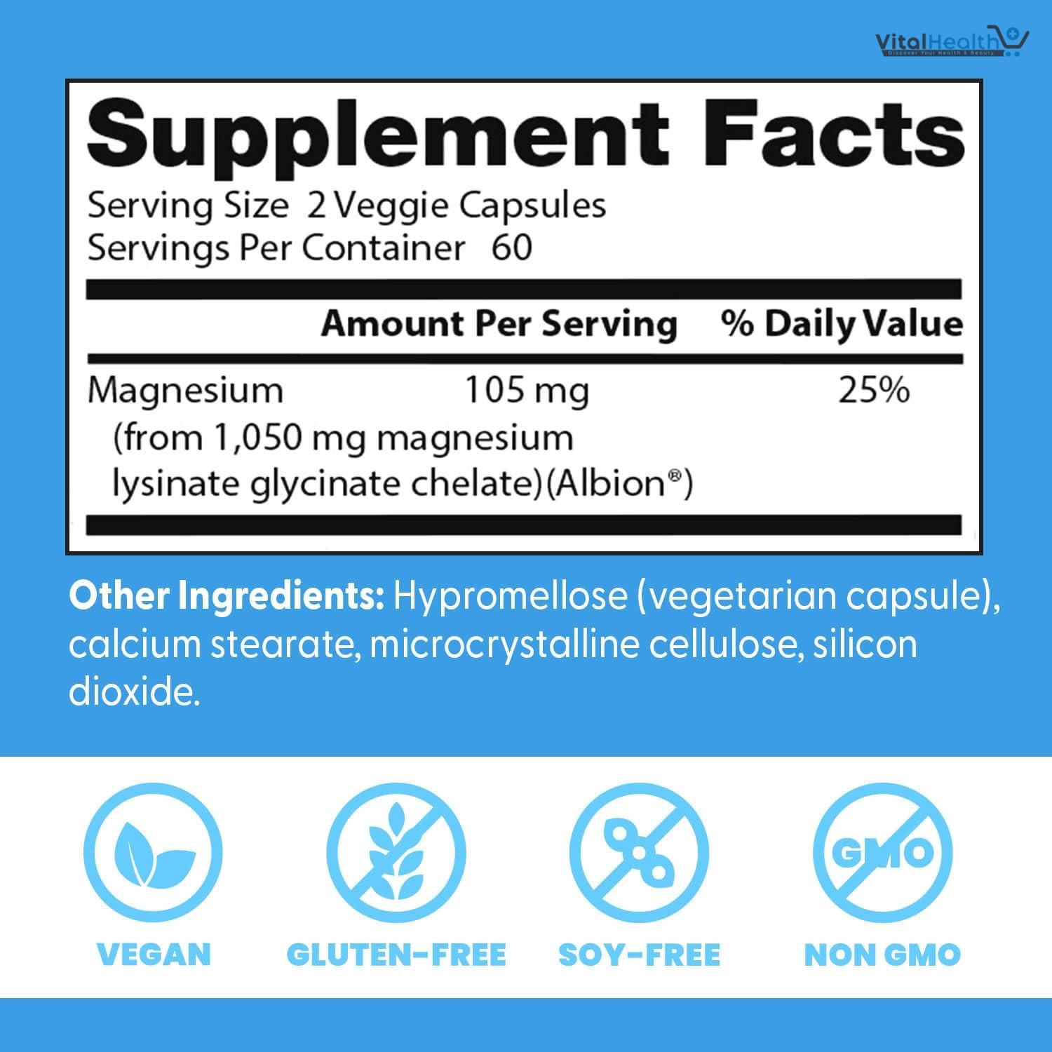 Doctor’s Best High Absorption Magnesium Glycinate Lysinate Supplement - 100% Chelated for Maximum Absorption - Magnesium for Sleep and Muscle Relaxation - 105 Mg Per Serving - 120 Capsules thumbnail 3