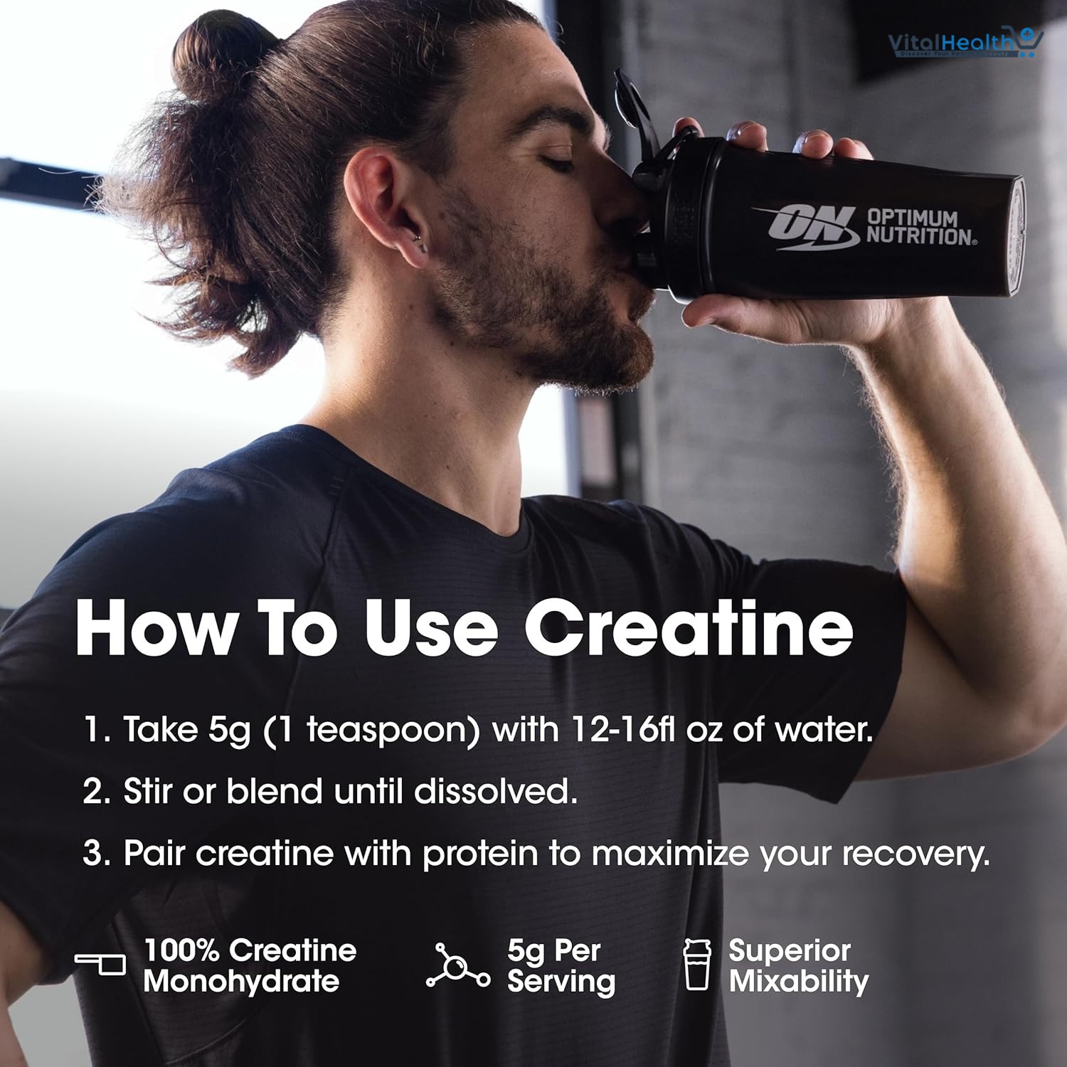 Optimum Nutrition Micronized Creatine Monohydrate Powder, Unflavored, 120 Servings, 600 Grams thumbnail 6