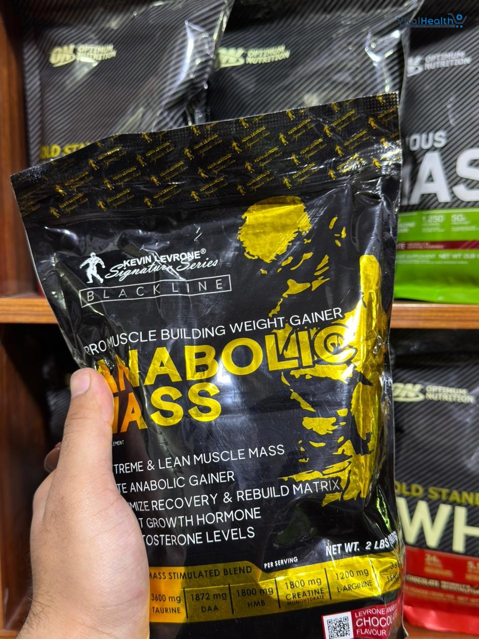 Kevin Levrone Signature Series Blackline Anabolic Mass 2lbs Chocolate Flavor Pro Muscle Building Weight Gainer thumbnail 3