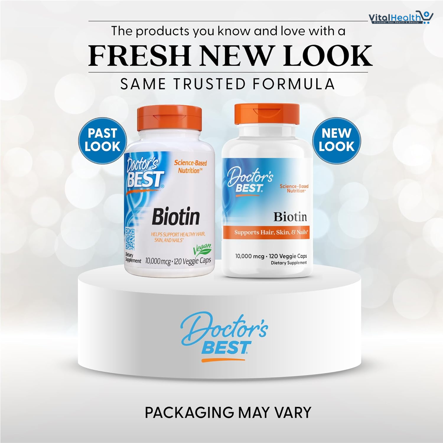 Doctor's Best, Biotin, 10,000 mcg, 120 Veggie Caps thumbnail 2