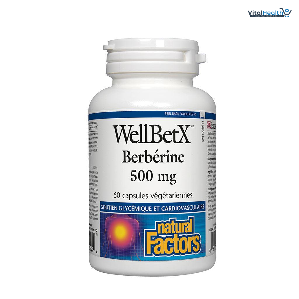 Natural Factors WellBetX Berberine 500mg - Supports Metabolic Health - Formula Supports Healthy Heart - 120 Capsules thumbnail 7