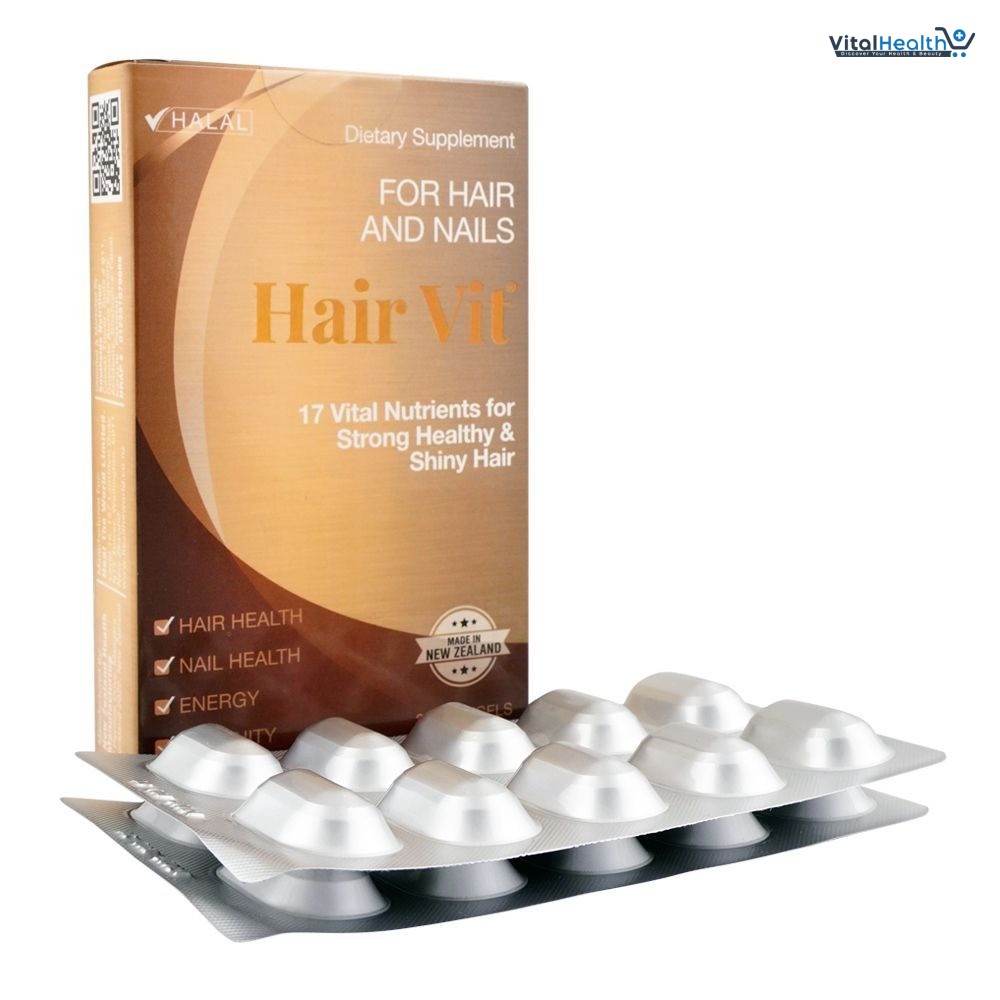Hair Vut Capsules Healthy Hair Supports Nail Health and Growth, Boosts Immunity and Restores Energy Dietary Supplement 30 Capsules thumbnail 4