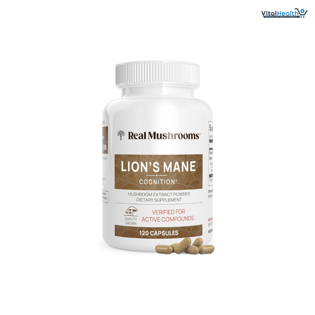 Lions Mane Mushroom Cognition (120 Capsules) Lions Mane Mushroom Powder Extract Capsules | Brain Supplement, Brain Vitamins, Focus Supplement thumbnail 5