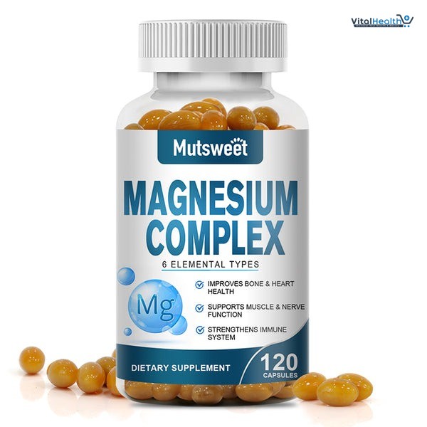 MUTSWEET Premium Magnesium Complex 500mg _ 120 Capsules _ For Bone, Muscle and Heart Health thumbnail 7