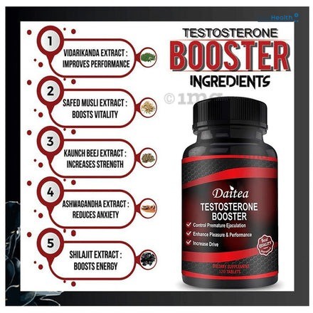 Daitea Testosterone Booster - Increase Strength, Stamina, Energy - Endurance Test Booster, Muscle Growth Improve Performance thumbnail 3