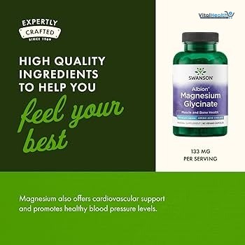 Swanson Chelated Magnesium Glycinate 133 Milligrams 90 Capsules thumbnail 4