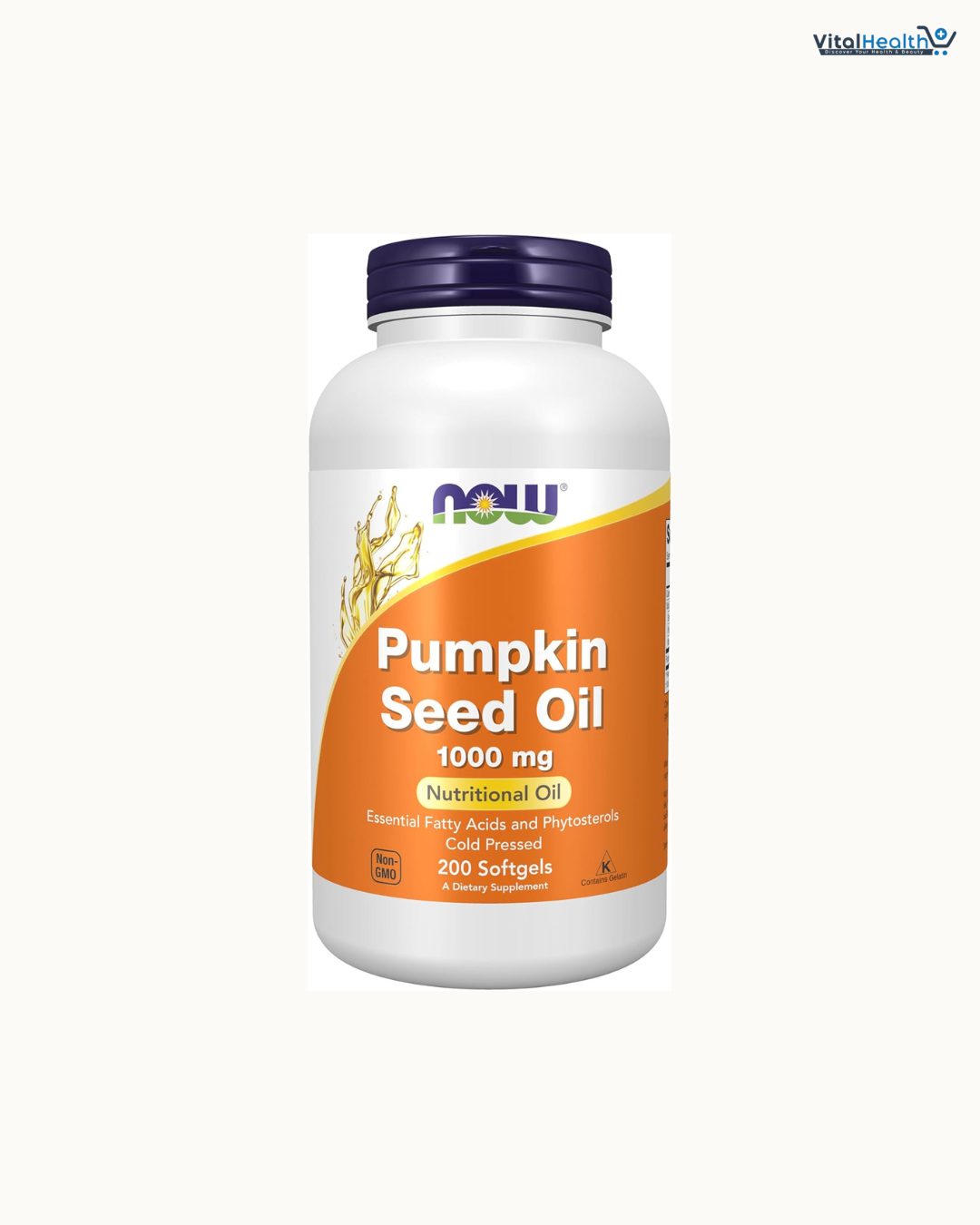 NOW Foods Pumpkin Seed Oil 1000 mg with Essential Fatty Acids and Phytosterols, Cold Pressed, 200 Softgels thumbnail 5