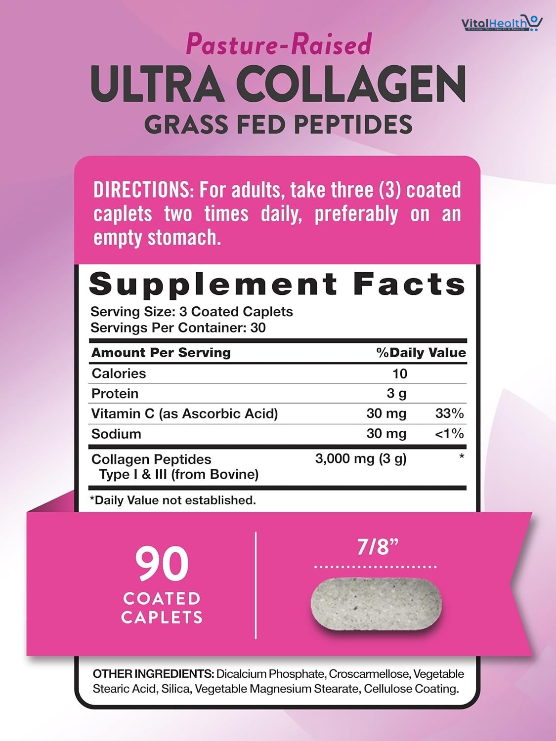 Nature's Truth Hydrolyzed 3000 Mg Collagen Type I &amp; Iii with Vitamin C, 90 Count thumbnail 5