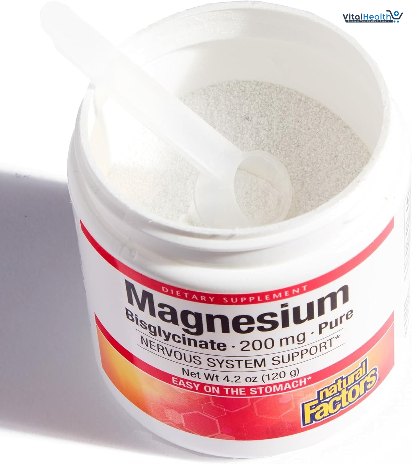 Natural Factors Magnesium Bisglycinate Powder 200mg - 145g thumbnail 3