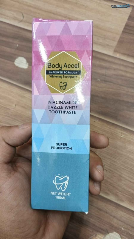 Body Accel Niacinamide Whitening Toothpaste 100ml – Advanced Stain Removal With Probiotics For Bright Smile &amp; Fresh Breath thumbnail 4