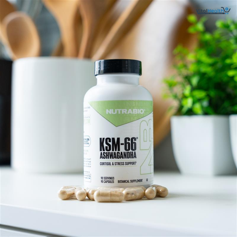 NutraBio Ashwagandha KSM-66 | Ashwagandha Herbal Supplement for Stress, Mood, &amp; Performance | 600 MG of Clinically Studied KSM66 60 Capsules thumbnail 6