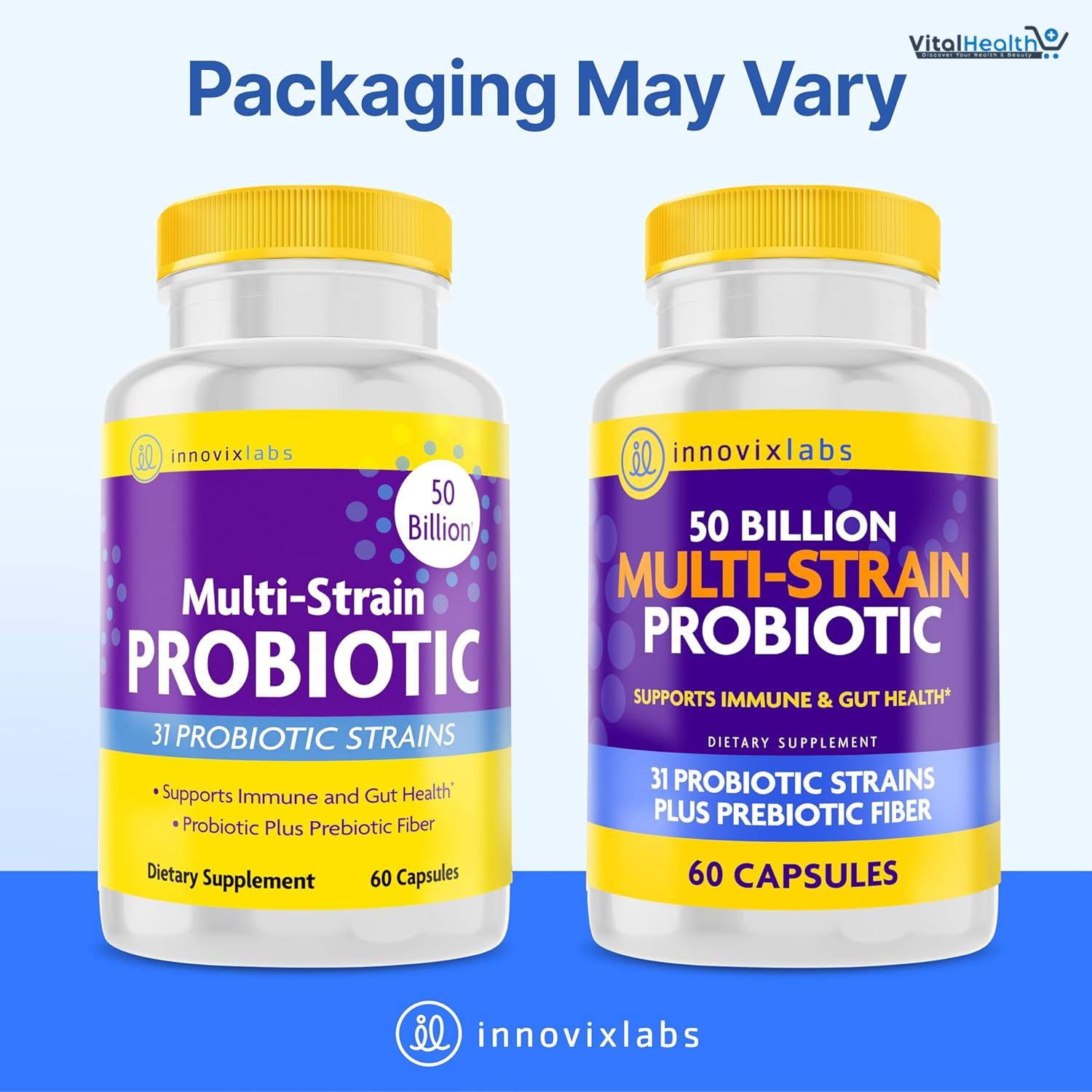 InnovixLabs Multi Strain Probiotics for Women &amp; Men - Probiotic Supplement - 50 Billion CFU - Gut Health, Immune Support, Digestion, Lactobacillus Acidophilus, Prebiotics and Probiotics, 60 Capsules thumbnail 4