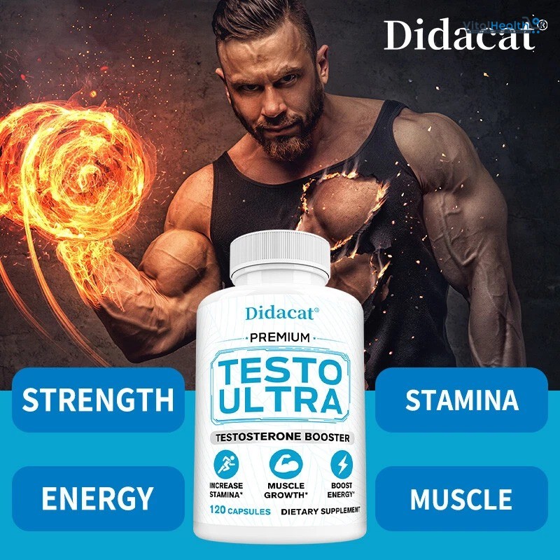 Didacat Testoultra Capsules 120 Count _ Testosterone Enhancer thumbnail 5