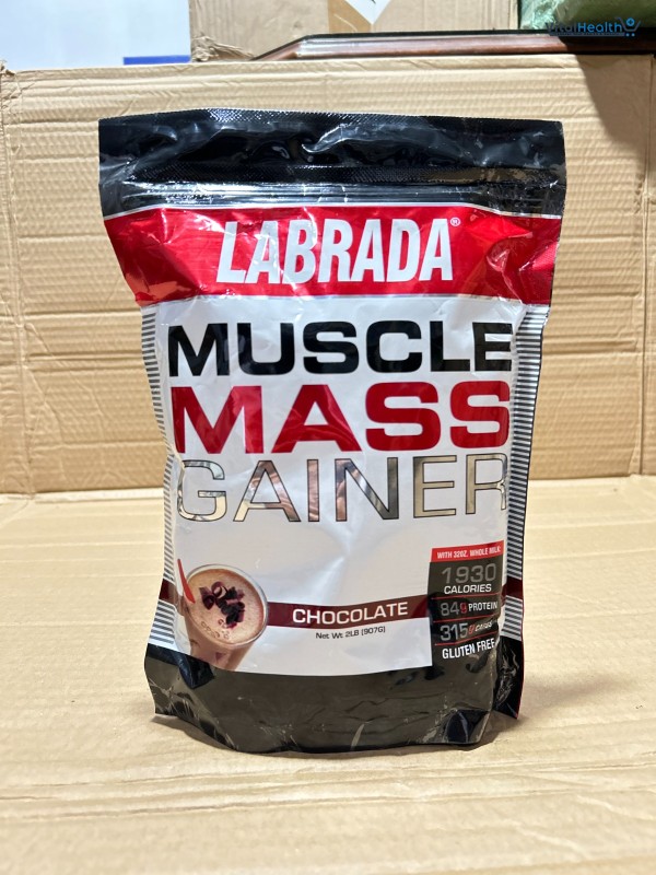 Labrada Nutrition Muscle Mass Gainer 2lbs Chocolate Flavor High-Calorie Weight &amp; Muscle Gain Powder thumbnail 2