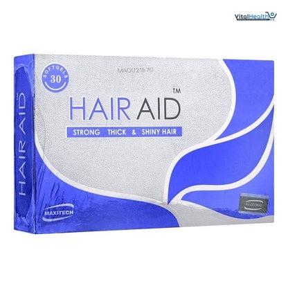 Maxitech Hair Aid Capsules For Healthier Hair, Radiant Skin &amp; Stronger Nails 30 Sofgels thumbnail 3