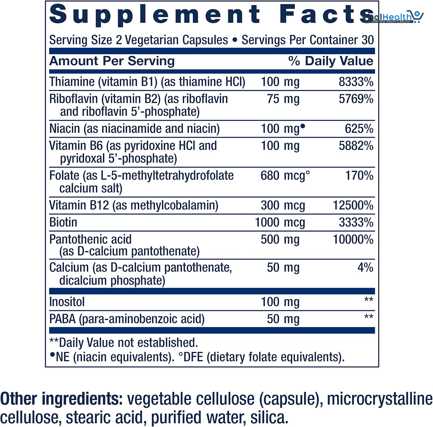Life Extension BioActive Complete B-Complex, Heart, Brain and Nerve Support, Healthy Energy, Metabolism, Complete B Complex, 60 Vegetarian Capsules thumbnail 3