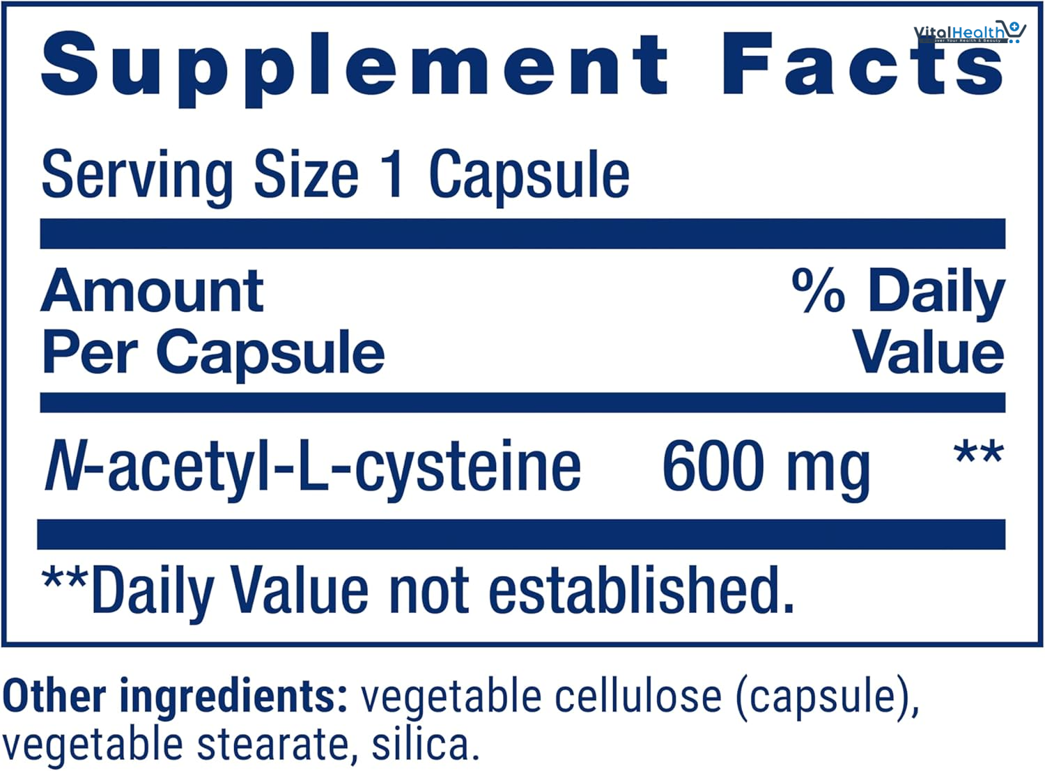 Life Extension N-Acetyl-L-Cysteine (NAC), Immune, Respiratory, Liver Health, NAC 600 mg, Potent antioxidant Support, Free-radicals, Easy to Absorb, 60 Capsules thumbnail 3