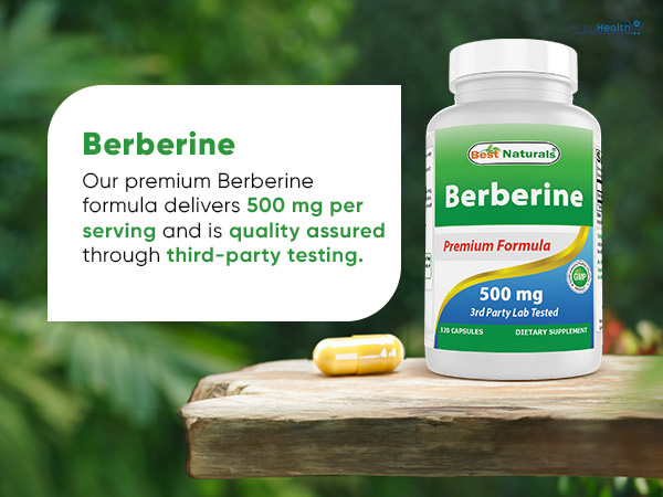 Best Naturals Berberine 500mg 120 Capsules - Supports Immune Function, Cardiovascular &amp; Gastrointestinal Function 120 Capsules thumbnail 4