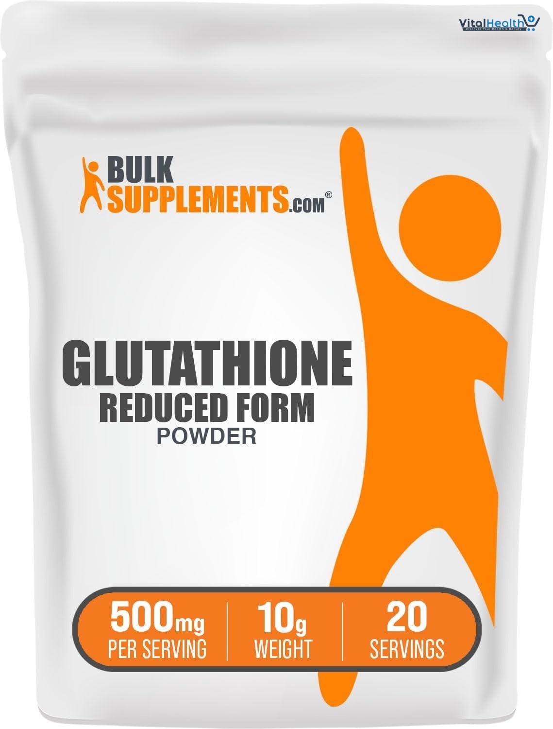 BULKSUPPLEMENTS.COM Glutathione Reduced Powder (Reduced Glutathione) - for Antioxidant &amp; Liver Support - Gluten Free, Soy Free - 500mg per Serving (10 Grams - 0.35 oz) thumbnail 3