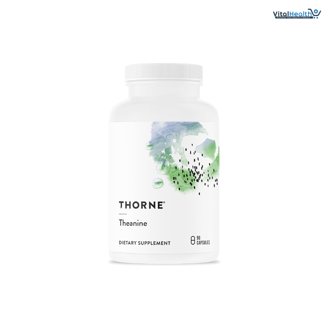 THORNE - Theanine - 200mg of L-Theanine - Support a Healthy Stress Response, Relaxation, and Focus - Increases Brain Alpha-Wave Production* - 90 Capsules thumbnail 5